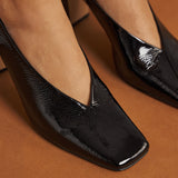 Γόβες Slingback - Μαύρο Λουστρίν