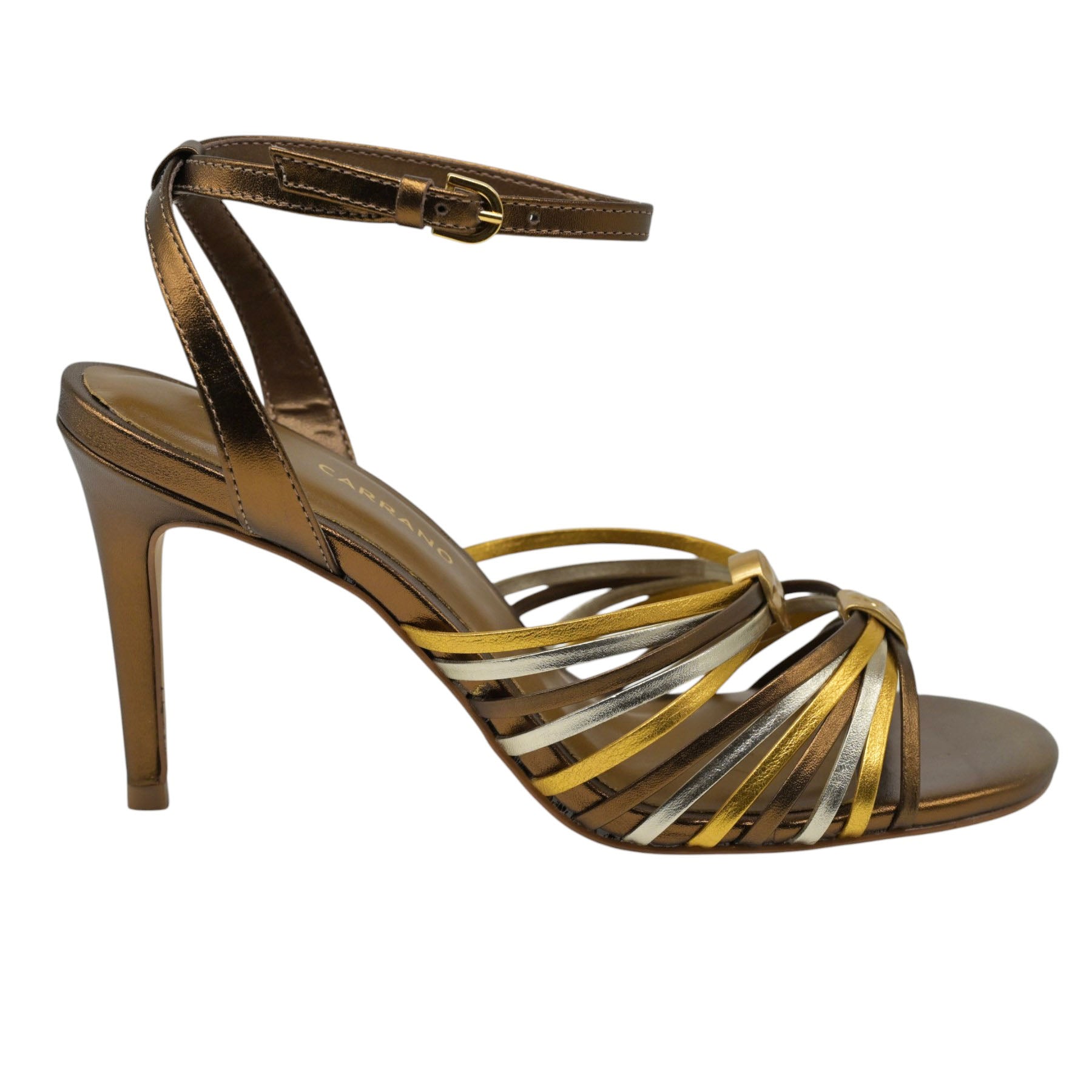 Carrano 917008 Πέδιλα Slingback με Μεταλλικές Τόκες - Μπρονζέ