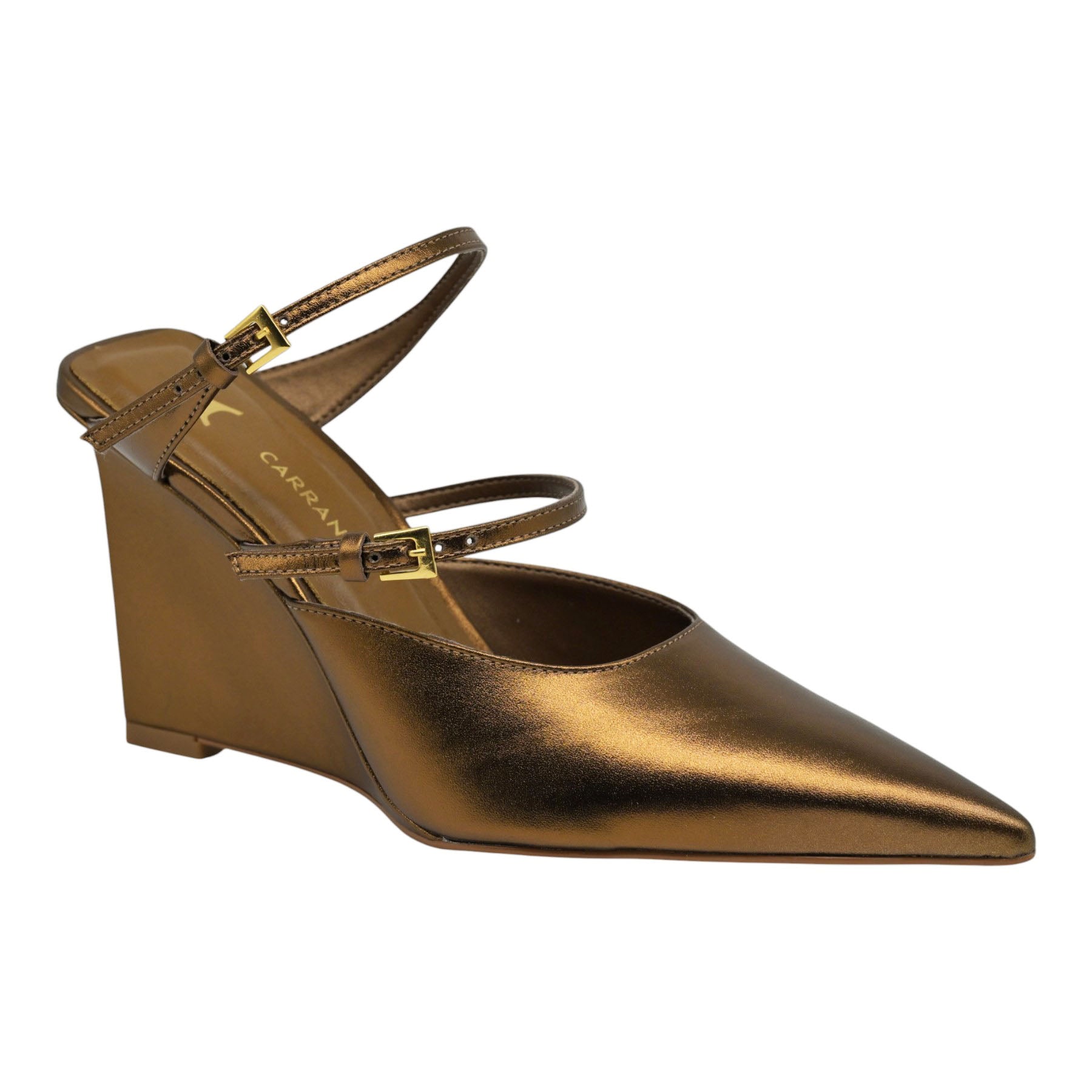 Carrano 930005 Mules Μυτερά με Λουράκια - Bronze