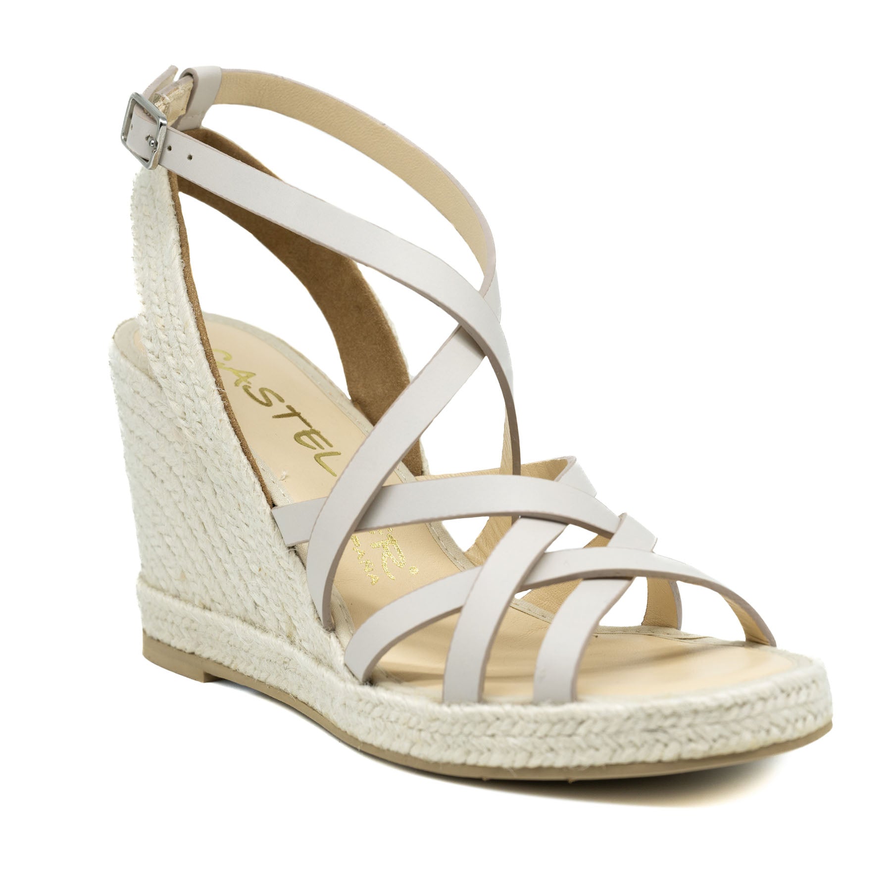 Casteller 888 Πλατφόρμες Εσπαντρίγιες με Λουράκια - Εκρού