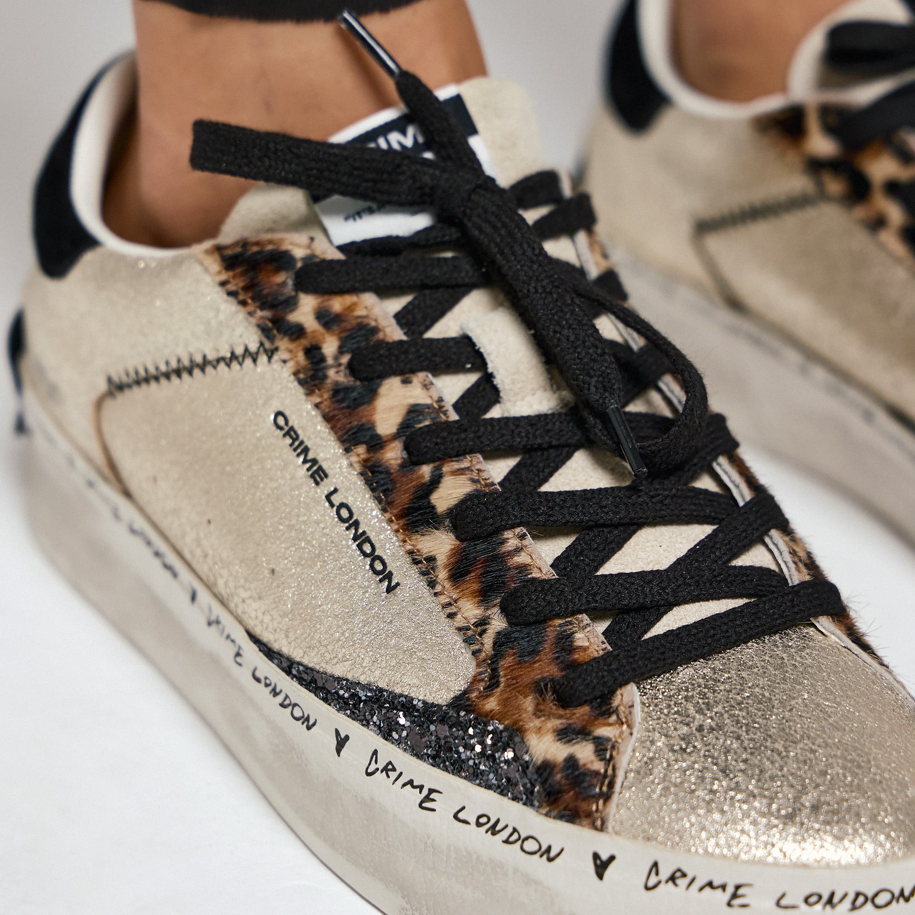 Crime 25071 Sneakers Μεταλλικά - Platino