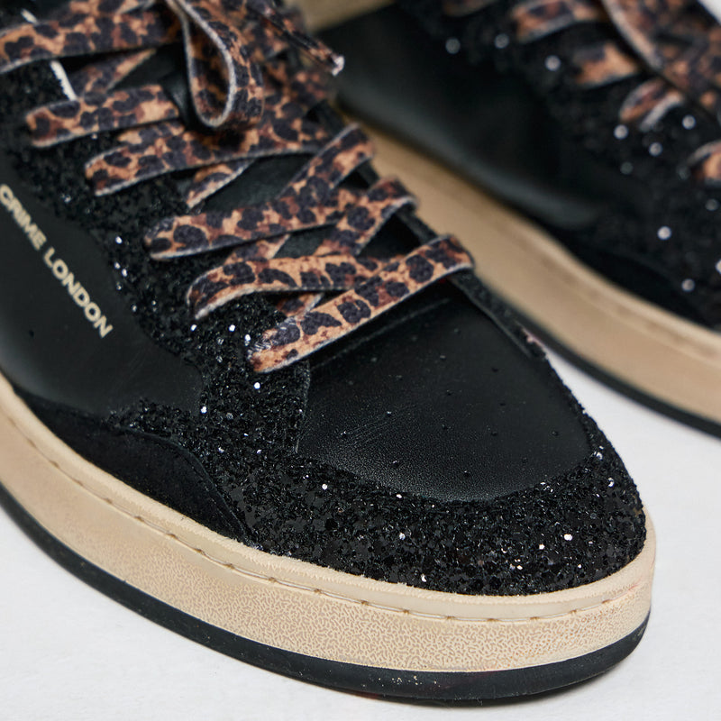 Crime 25205 Sneakers με Glitter - Μαύρα