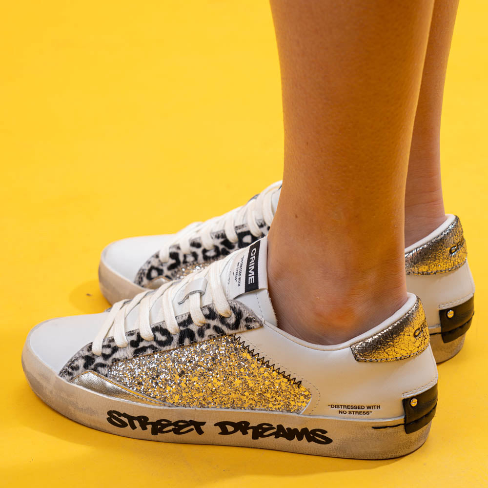 Crime London 29011 Sneakers με Glitter - Platino