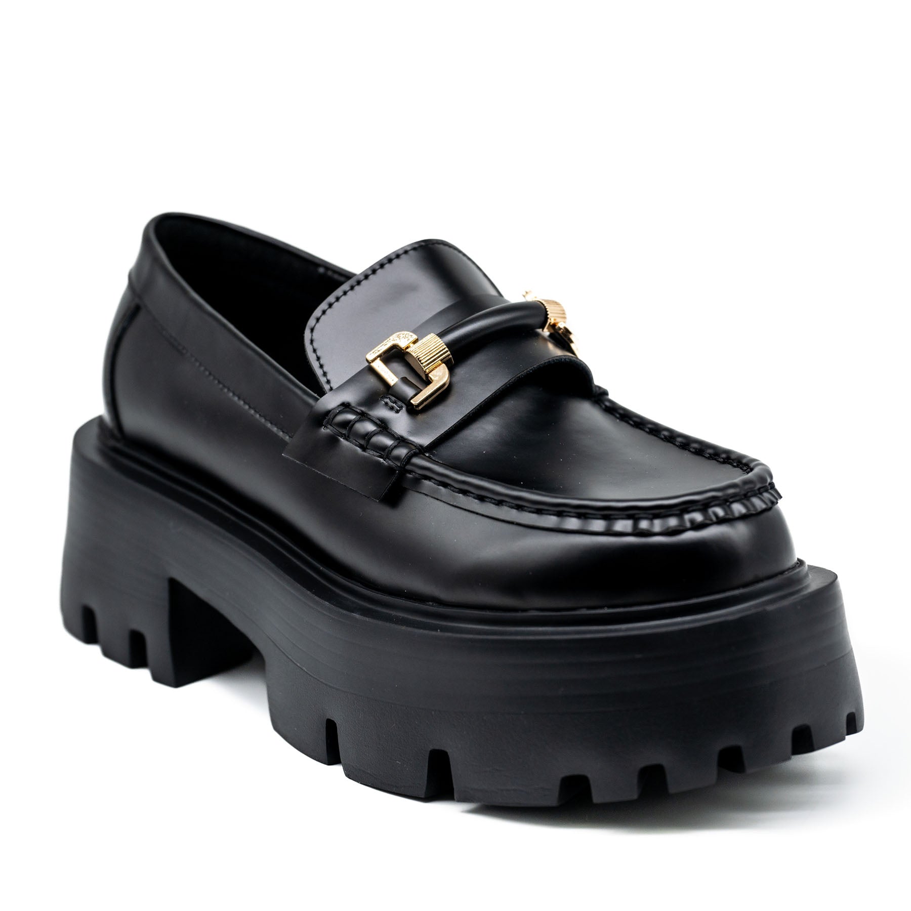 Favela Rolsa Loafers Chunky με Τόκα - Μαύρα