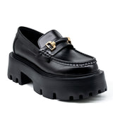 Favela Rolsa Loafers Chunky με Τόκα - Μαύρα