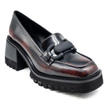 Favela Skalite Loafers Chunky με Τακούνι - Κόκκινα