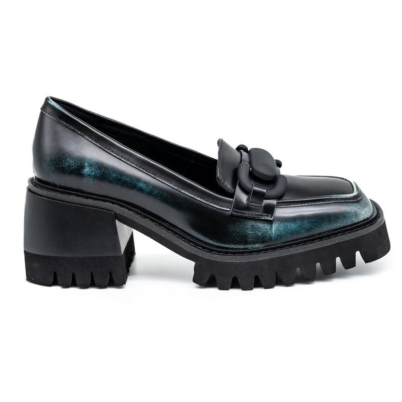 Favela Skalite Loafers Chunky με Τακούνι - Πράσινα