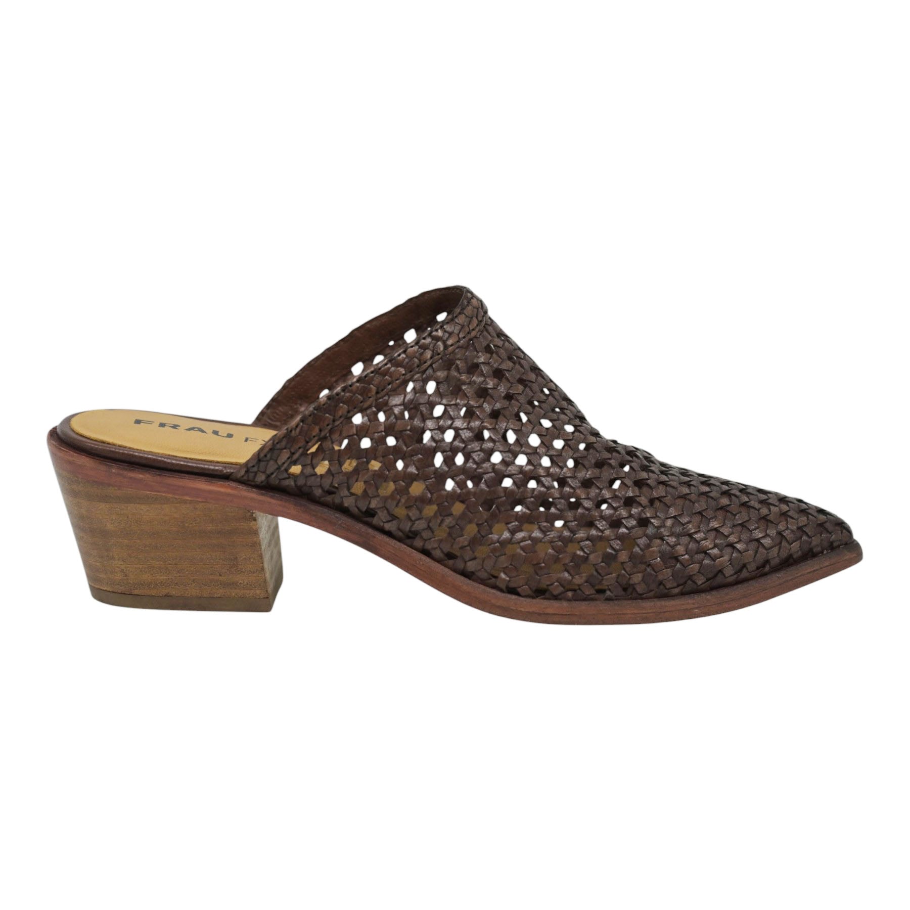 Frau 07VO Mules Διάτρητα με Τάκούνι - Ebano