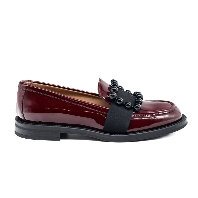 Frau 9OY Loafers με Κορδέλα και Τόκα - Μπορντό Λουστρίν