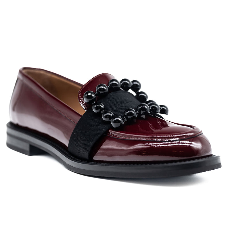 Frau 9OY Loafers με Κορδέλα και Τόκα - Μπορντό Λουστρίν