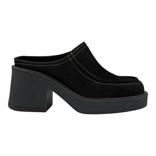 Galleria di Scarpe SAMIE Mules με Χοντρό Τακούνι - Μαύρο Σουέντ