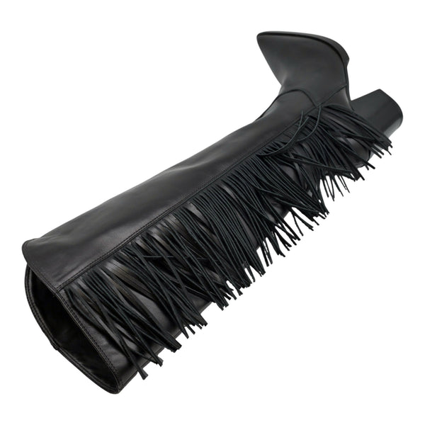 Galleria Di Scarpe Sharon Μπότες Western με Κρόσια - Μαύρες