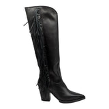 Galleria Di Scarpe Sharon Μπότες Western με Κρόσια - Μαύρες