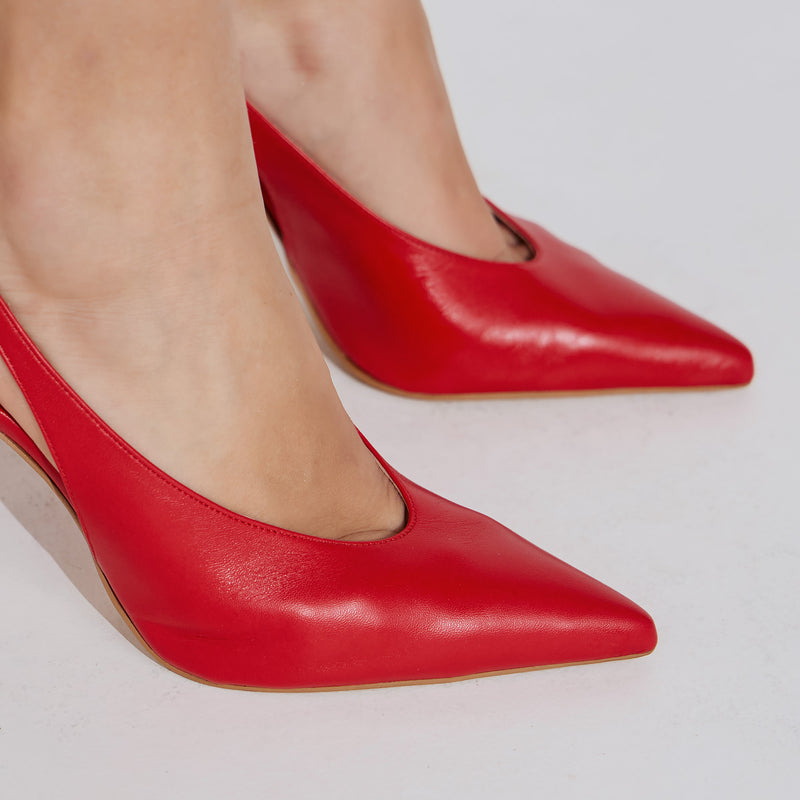 Galleria Di Scarpe Cecilia Slingback Γόβες Στιλέτο - Κόκκινο