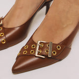 Galleria di Scarpe Lora Γόβες Slingback με Τόκα - Ταμπά