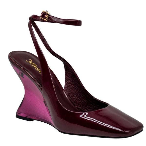 Jeffrey Campbell Favrile Slingback Γόβες με Πλατφόρμα - Μπορντό Λουστρίν