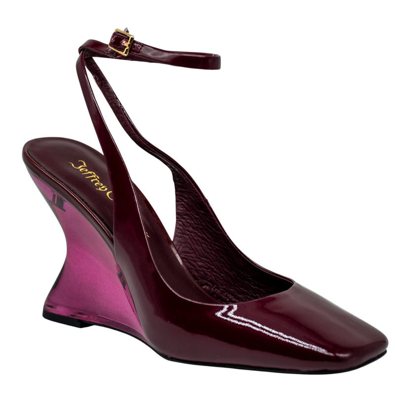 Jeffrey Campbell Favrile Slingback Γόβες με Πλατφόρμα - Μπορντό Λουστρίν