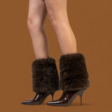 Jeffrey Campbell Hirsute Μπότες Στιλέτο με Εσωτερική Επένδυση - Καφέ