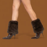 Jeffrey Campbell Hirsute Μπότες Στιλέτο με Εσωτερική Επένδυση - Καφέ