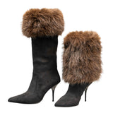 Jeffrey Campbell Hirsute Μπότες Στιλέτο με Εσωτερική Επένδυση - Μαύρες