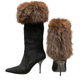 Jeffrey Campbell Hirsute Μπότες Στιλέτο με Εσωτερική Επένδυση - Μαύρες