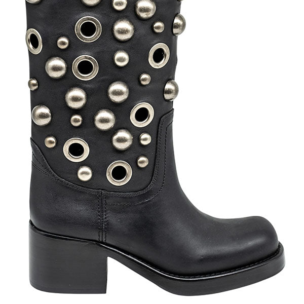 Jeffrey Campbell Sprog Μπότες με Διακοσμητικά Τρουκς - Μαύρες