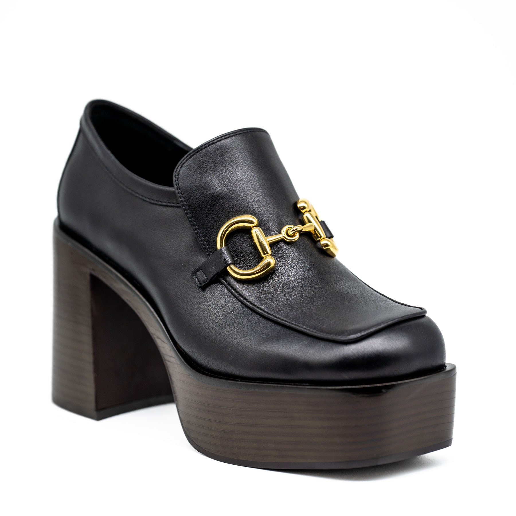 Jeffrey Campbell Curator Γόβες Loafers με Φιάπα και Αγκράφα - Μαύρες