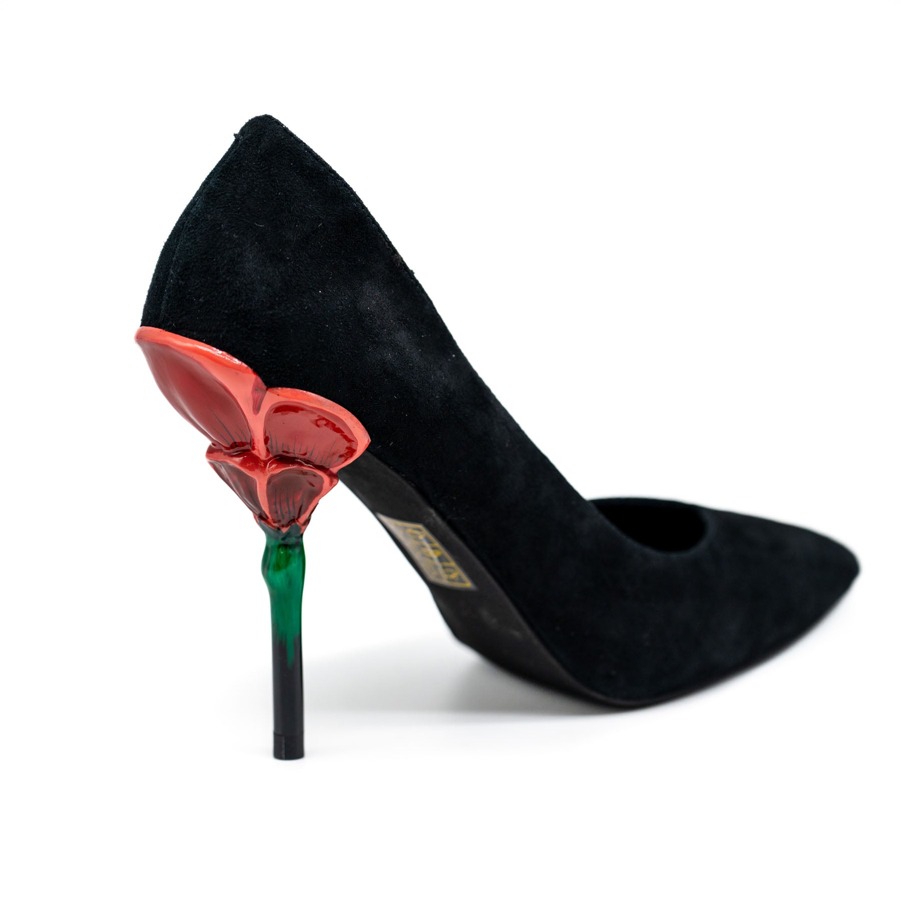 Jeffrey Campbell Rosalinda Γόβες Στιλέτο με Τριαντάφυλλο - Μαύρο Καστόρ