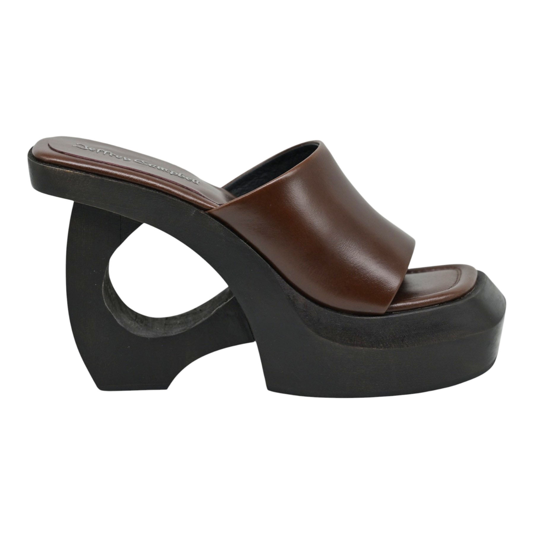 Jeffrey Campbell Idol Mules με Ιδιαίτερο Τακούνι - Καφέ