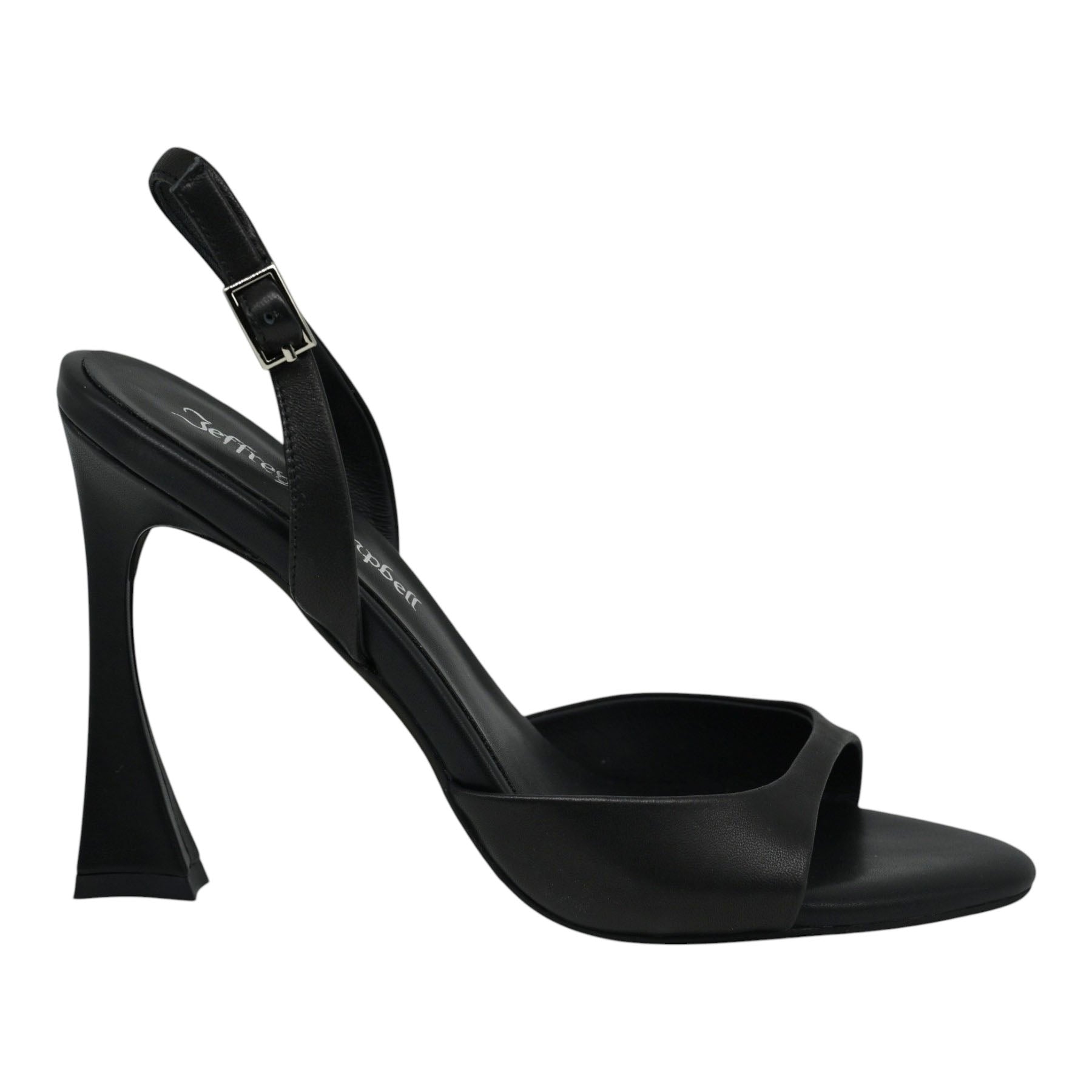 Jeffrey Campbell Jirachi Γόβες Slingback με Τακούνι Καμπάνα - Μαύρες