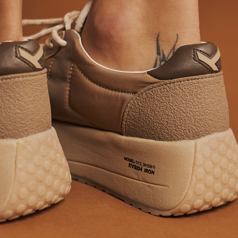 Keh Noo 9768 Vintage Sneakers Δίπατα - Nut