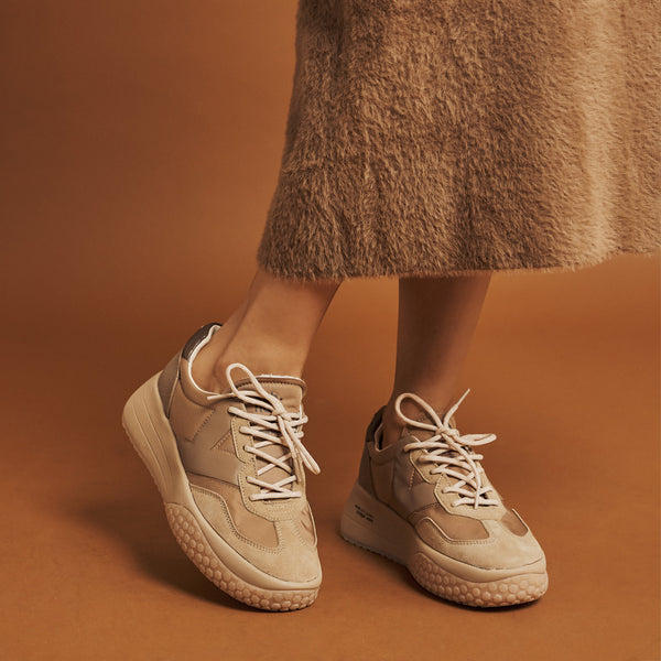 Keh Noo 9768 Vintage Sneakers Δίπατα - Nut