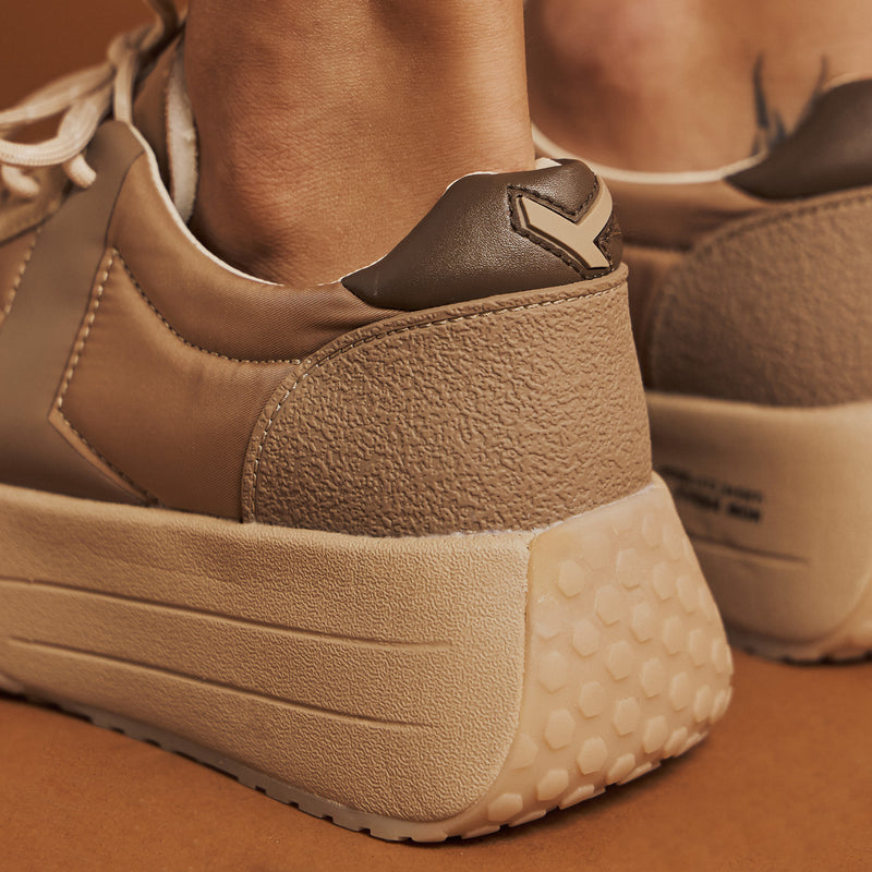 Keh Noo 9768 Vintage Sneakers Δίπατα - Nut