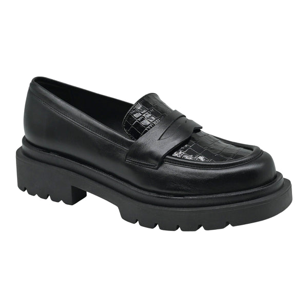 Galleria Di Scarpe 1288 Loafers Κλασικά - Μαύρο Δέρμα
