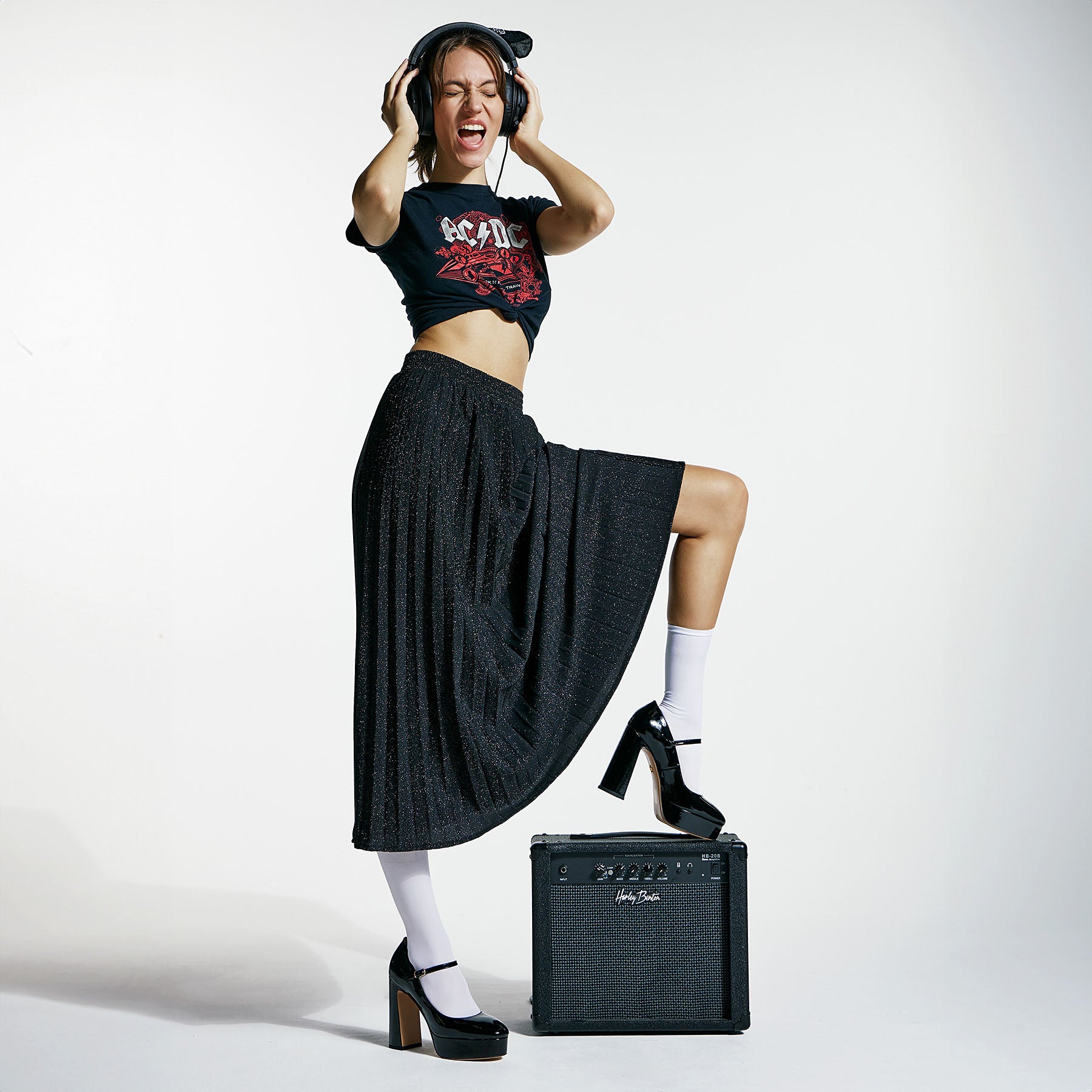 Lola Cruz 092 Γόβες Mary Jane με Φιάπα - Μαύρο Λουστρίν