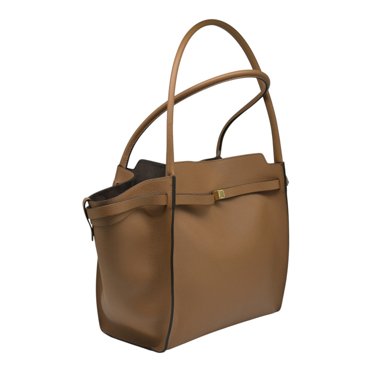 Loristella 3129 Τσάντα Tote με Διακοσμητικό Λουράκι - Cuoio