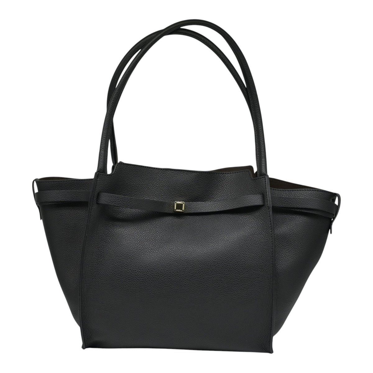 Loristella 3129 Τσάντα Tote με Διακοσμητικό Λουράκι - Μαύρη