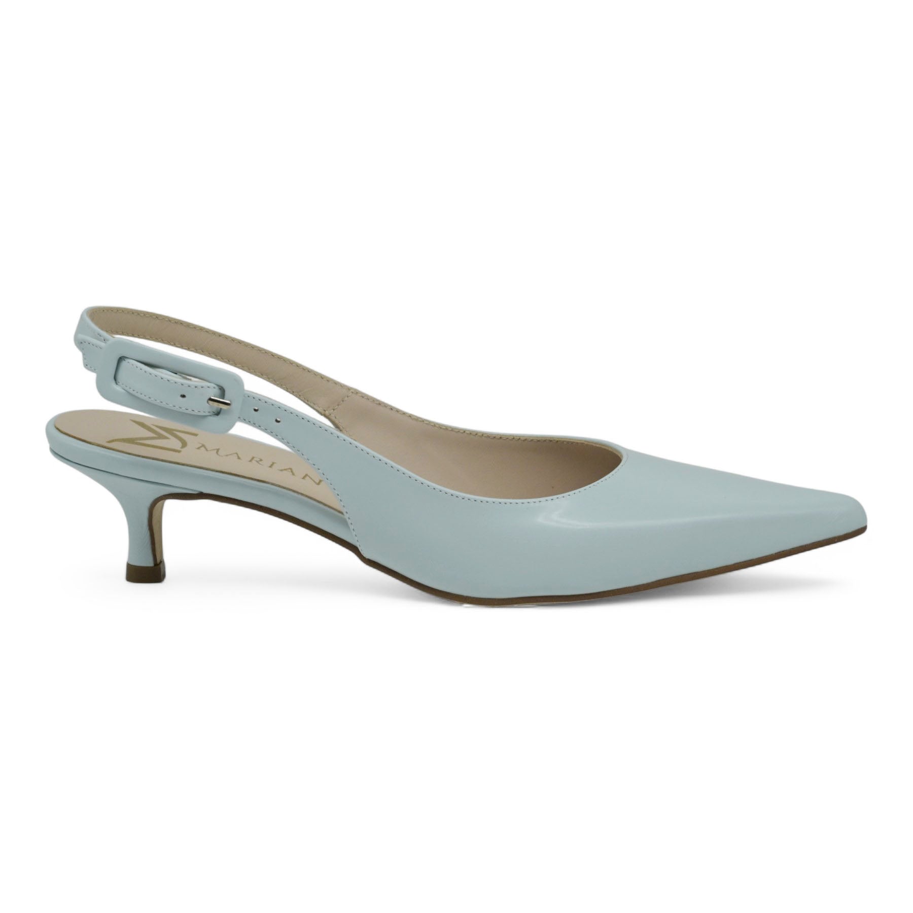 Marian 1206 Slingback Γόβες με Kitten Τακούνι - Γαλάζιο