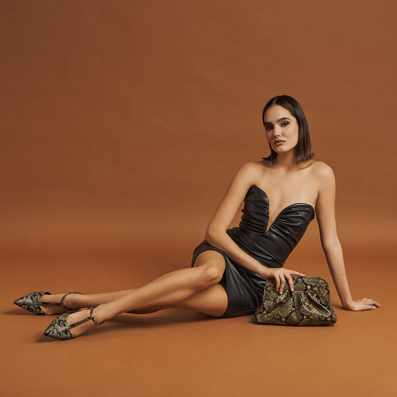 Marian 1302 Γόβες με Ανοιχτό Κουνεπιέ - Kaki Δέρμα