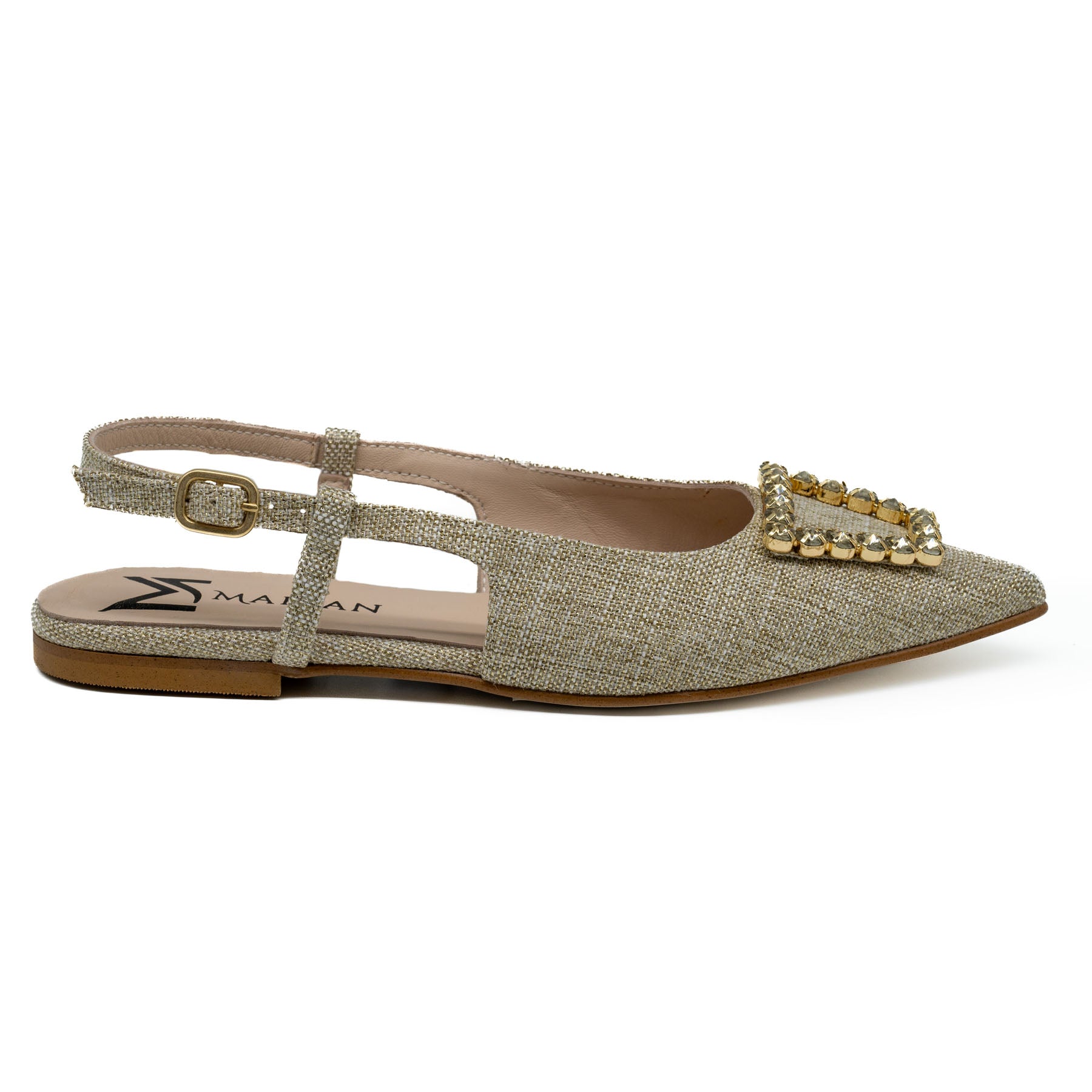Marian 1906 Slingback Μπαλαρίνες με Κόσμημα - Μπεζ