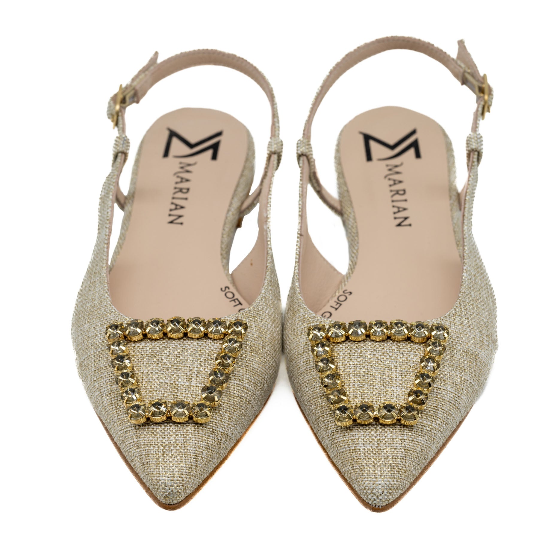 Marian 1906 Slingback Μπαλαρίνες με Κόσμημα - Μπεζ