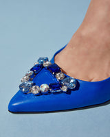 Marian Slingback Γόβες με Κρύσταλλα - Blue Electric