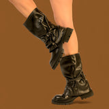 Mimmu 482 Αρβυλάκια Fold Over με Αγκράφα - Μαύρα