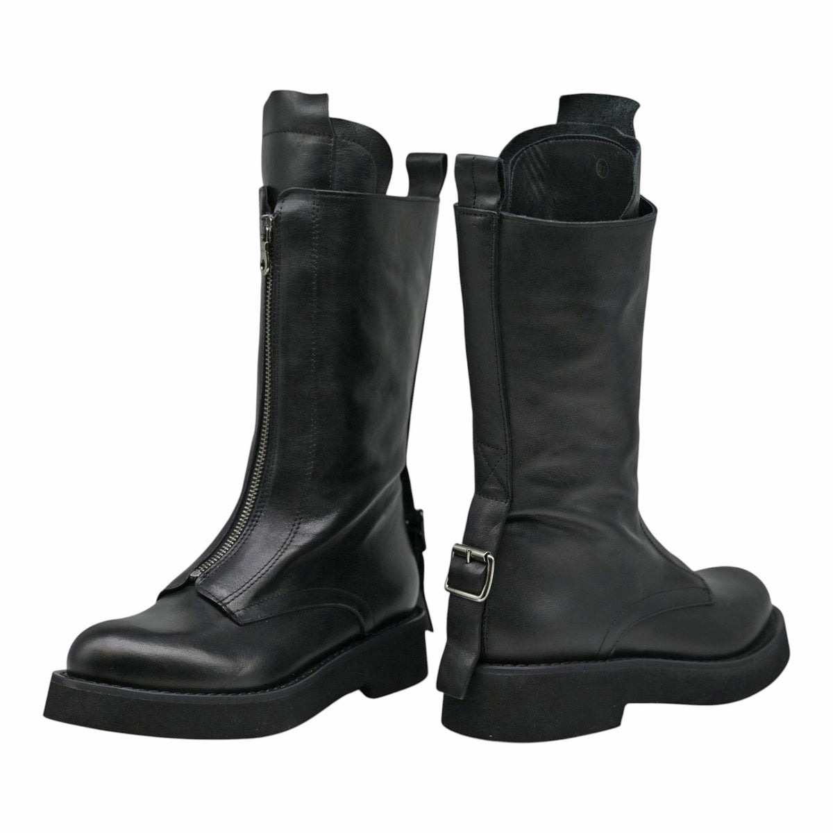 Mimmu M112-53 Μπότες Biker με Φερμουάρ - Μαύρες