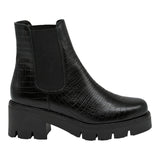 Mourtzi 40804 Μποτάκια Chelsea Ανάγλυφα - Μαύρα