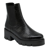 Mourtzi 40804 Μποτάκια Chelsea Ανάγλυφα - Μαύρα