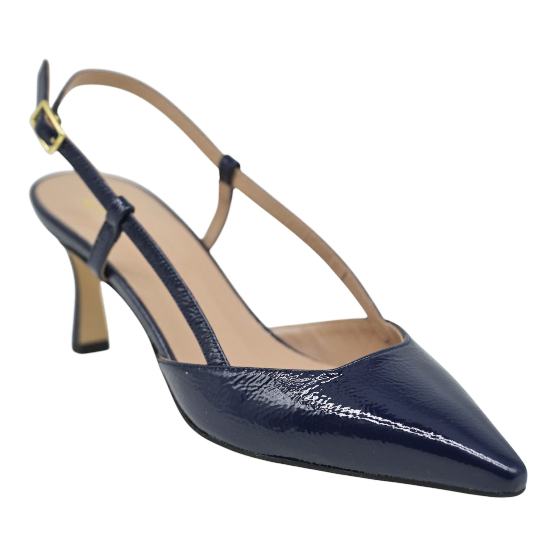 Mourtzi 56106 Γοβάκια Slingback με Λουράκια - Navy Λουστρίν