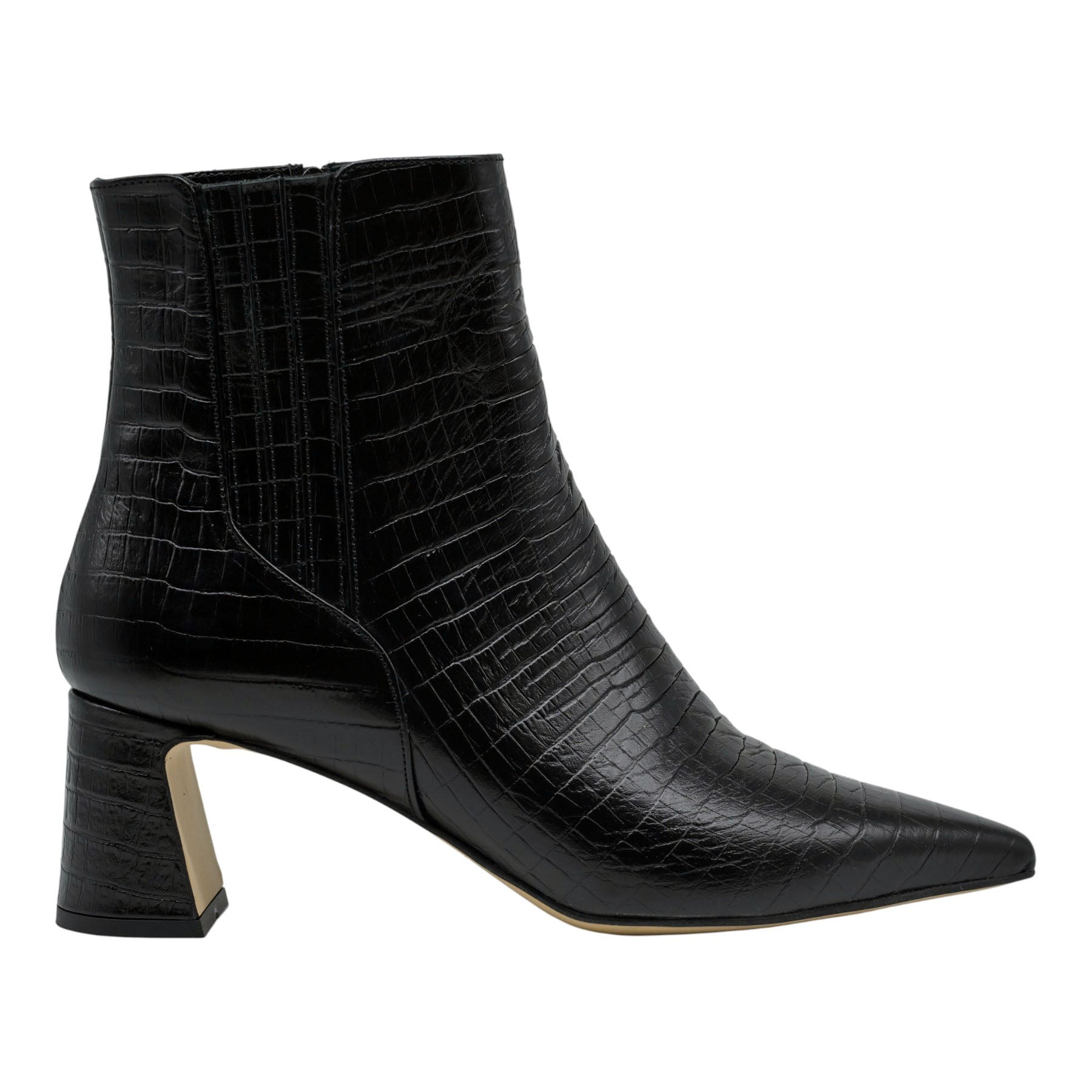 Mourtzi 562Z02 Ανάγλυφα Μποτάκια με Τακούνι - Μαύρα