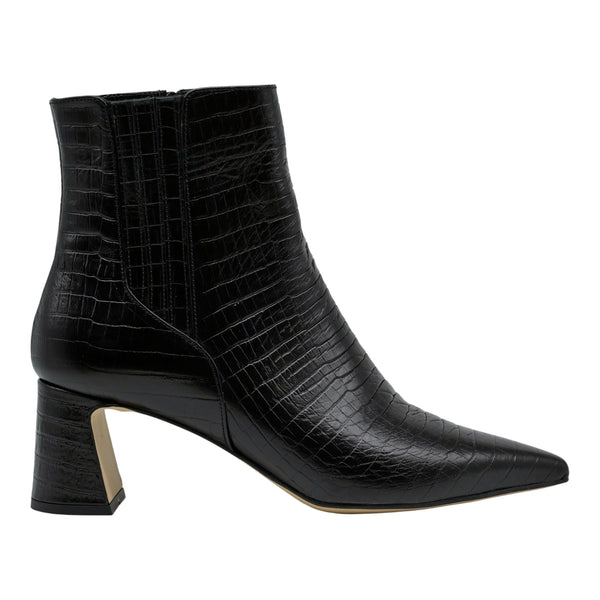 Mourtzi 562Z02 Ανάγλυφα Μποτάκια με Τακούνι - Μαύρα