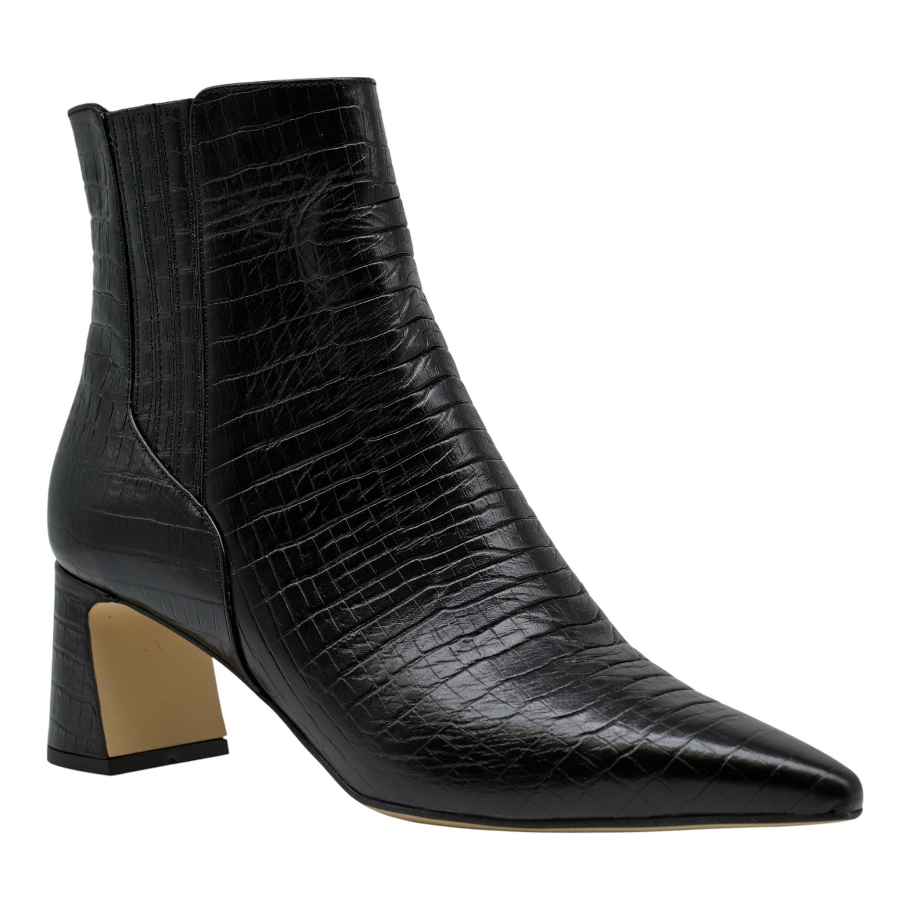 Mourtzi 562Z02 Ανάγλυφα Μποτάκια με Τακούνι - Μαύρα